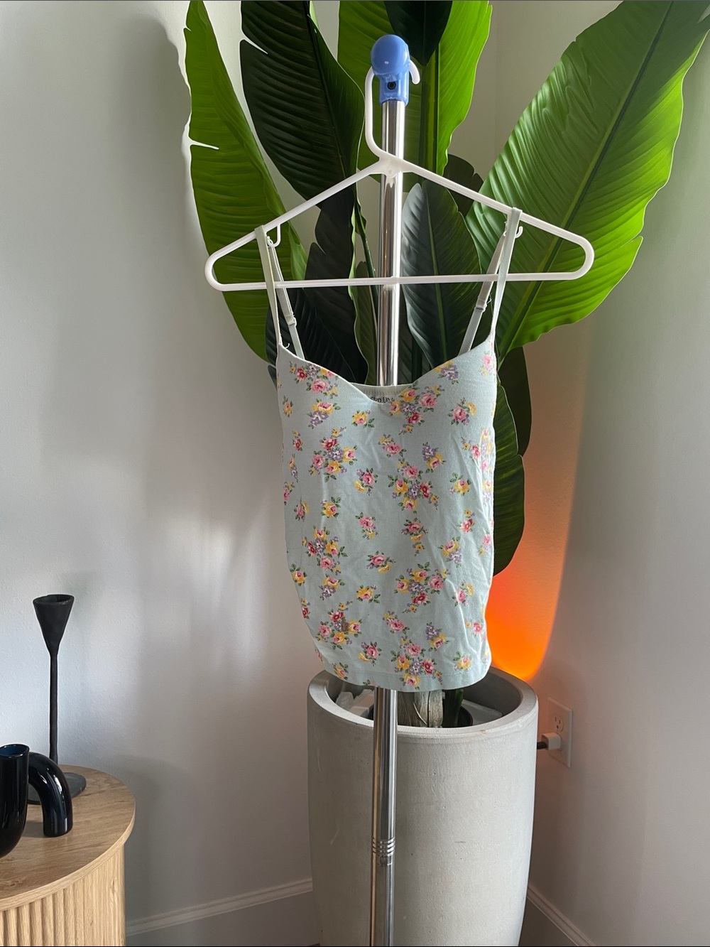 One Step Ahead Light Blue Floral Cami Top